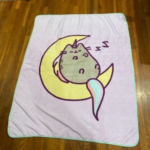 PUSHEEN SLEEPY MOON UNICORN THROW BLANKET          🦄🦄😸